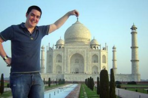 Turista al Taj Mahal